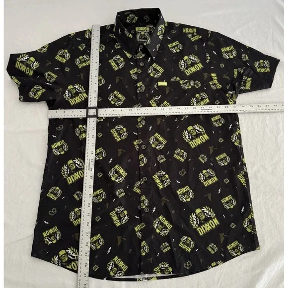 Dixxon Flannel "The Frankenstein" Size Large Horror Party Shirt Short Sleeve - Picture 5 of 10